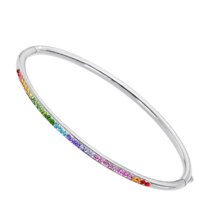 Pulsera rígida con piedras multicolor