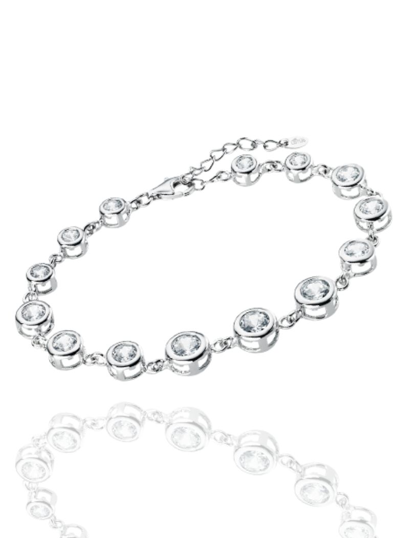 Pulsera Lotus Silver circonitas. - Imagen 2