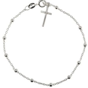 Pulsera Rosario de plata.
