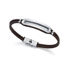 Pulsera Viceroy piel doble marrón.