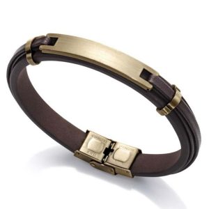 Pulsera Viceroy Magnum marrón y dorada.