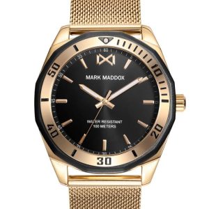 Reloj Mark Maddox Mission dorado.
