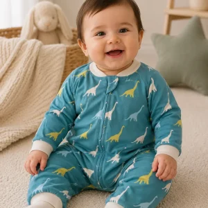 Saco de Dormir Dinosaurio | 100% Algodón | Bebé y Niño | 3 Meses a 4 Años