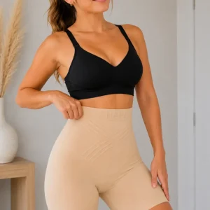 Shorts Moldeadores de Cintura Alta — Sin Costuras, Seda Fría, Control de Abdomen y Glúteos