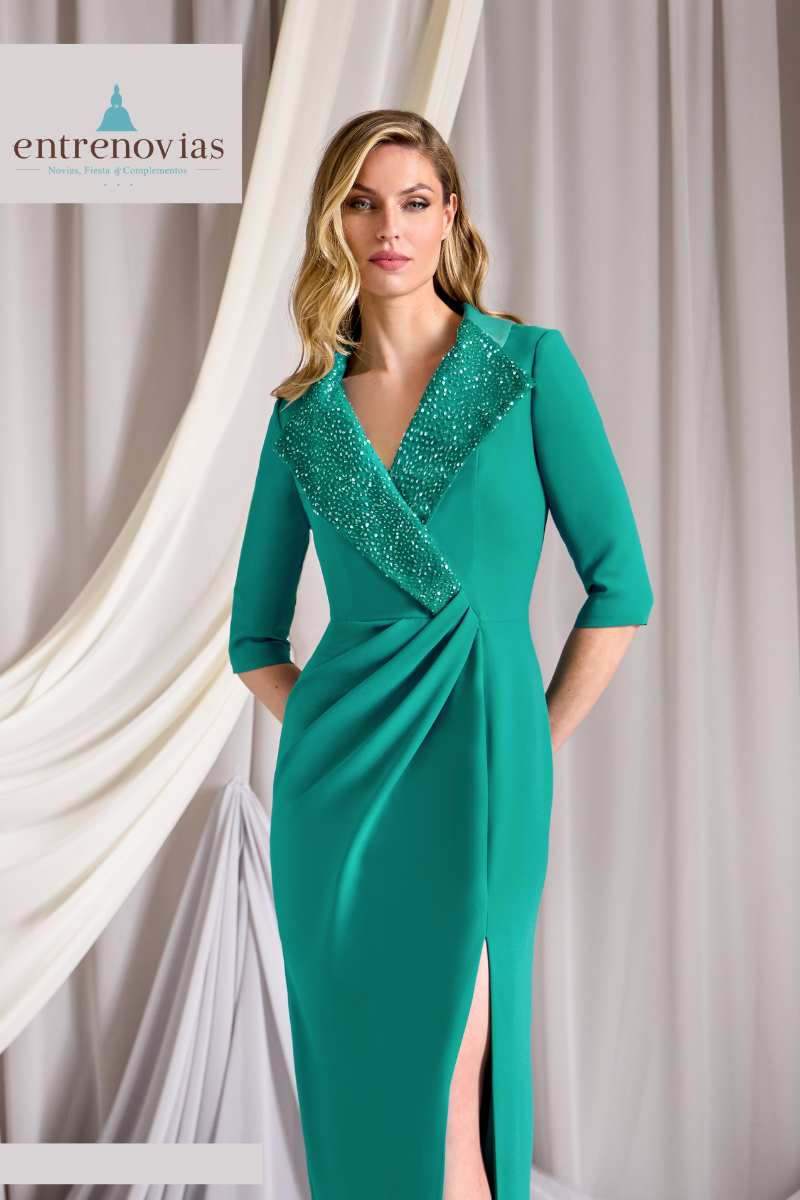 Vestido para Madrina efecto abrigo. - Imagen 3