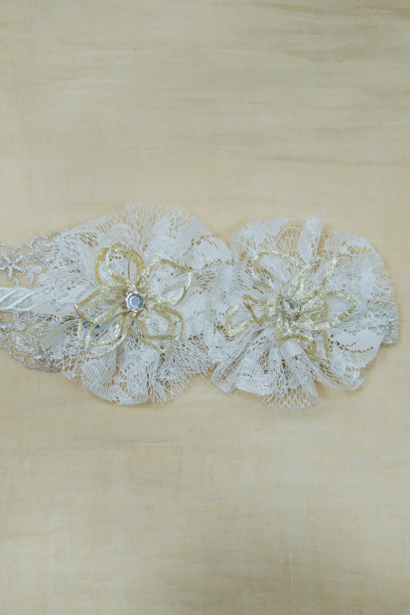 Turbante de novia de encaje