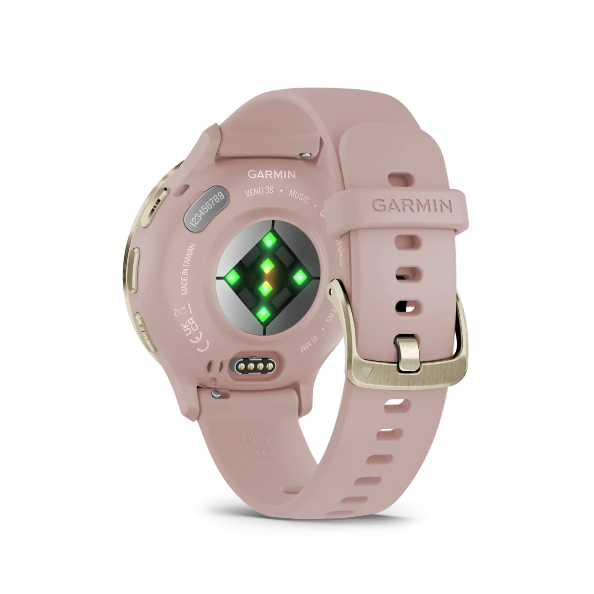 Venu® 3S Bisel de acero inoxidable de color beige gold con caja y correa de silicona en rosa gold, 010-02785-03 - Imagen 7