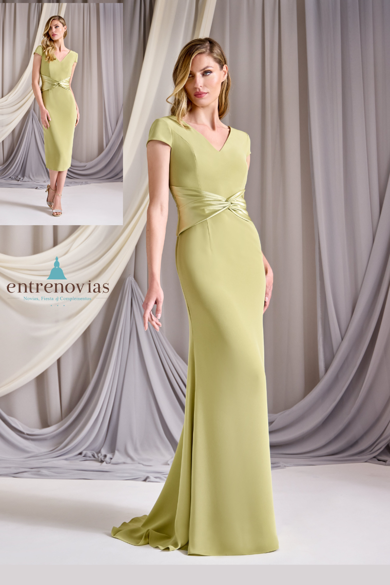 Conjunto dos piezas de madrina elegante con manga francesa. - Imagen 3