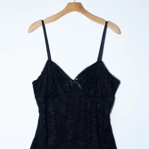 Blusa Curvy Tirantes Moño Negro Elegante